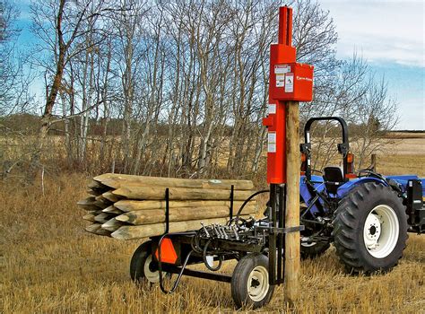 tractor mounted post driver